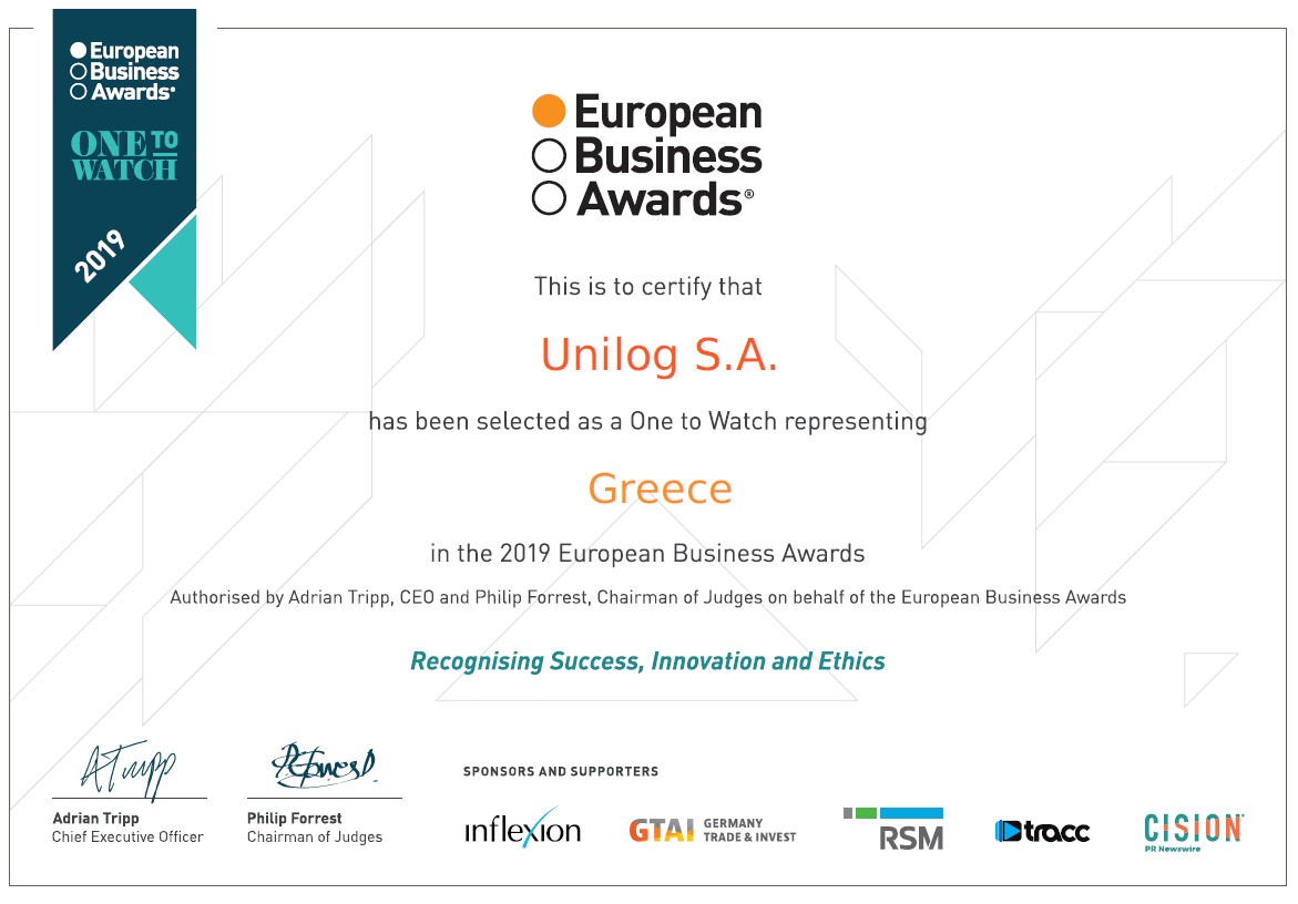 Unilog has been entered the European Business Excellence List!